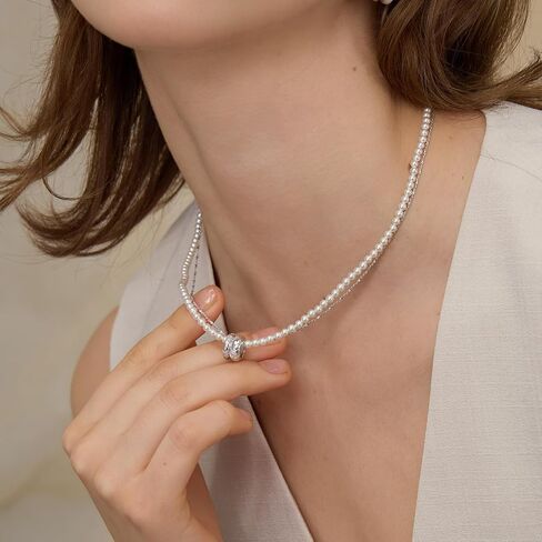 ARSIS Mother of Pearl Jewelry Set for Women, 18K Gold Plated Necklace + Earrings, Dainty Everyday Gift Set in Saudi Arabia