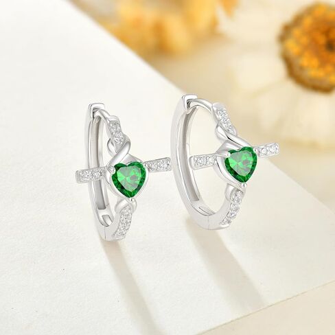 Infinity Cross Jewelry Set for Women Emerald Necklace & Earrings May Birthstone Jewelry in Kuwait