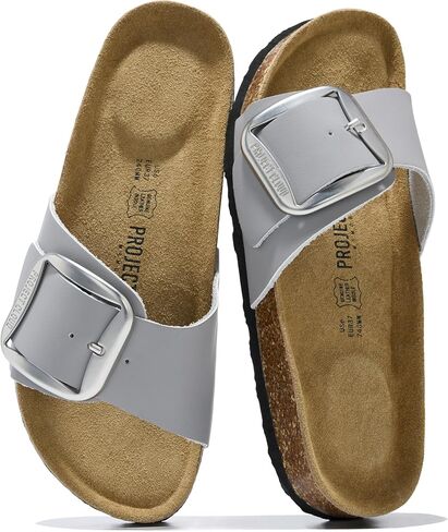 Project Cloud Genuine Leather Sandals Women Dressy Summer Beach Essentials - Flip Flops & Slides with Memory Foam Insole Womens Sandals Comfortable Footwear (Ibiza) in Saudi Arabia
