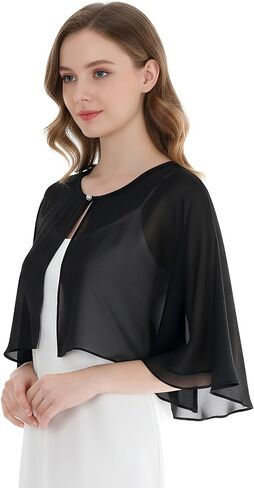1Pcs Chiffon Shawl and Wraps for Evening Dress Wedding Vintage Style Cape Scarves for Women in Kuwait