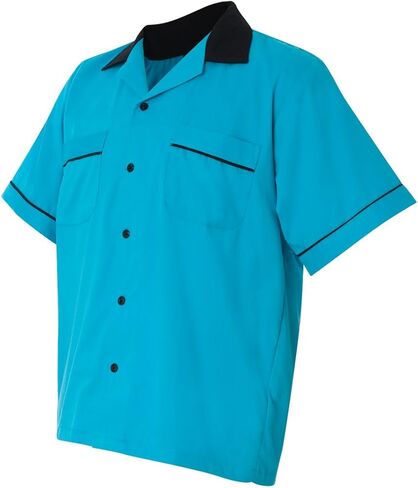 Hilton GM Legend Bowling Shirt M Turquoise/ Black in Saudi Arabia