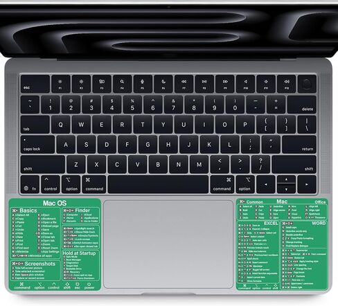 Mac Shortcut Sticker - Mac OS Shortcuts Sticker (M1+Intel) + Word/Excel, Laptop Keyboard Shortcuts Stickers for MacBook, Compatible with 13-16 Inch MacBook Air/Pro in Kuwait