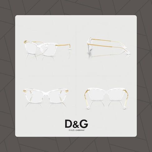 نظارة دولتشي آند غابانا DG5025 3133 53M كريستال كاتي للنساء + حزمة مع طقم نظارات إكسسوارات in Kuwait