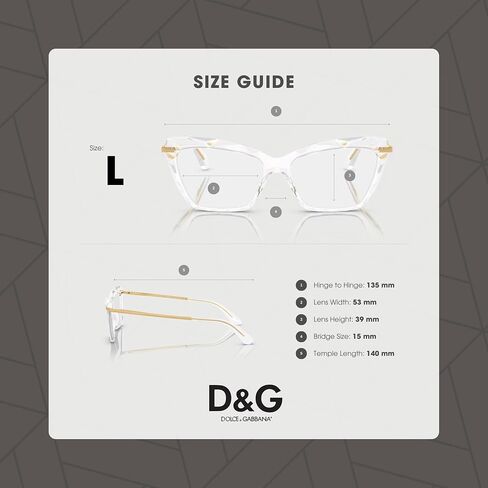 نظارة دولتشي آند غابانا DG5025 3133 53M كريستال كاتي للنساء + حزمة مع طقم نظارات إكسسوارات in Kuwait