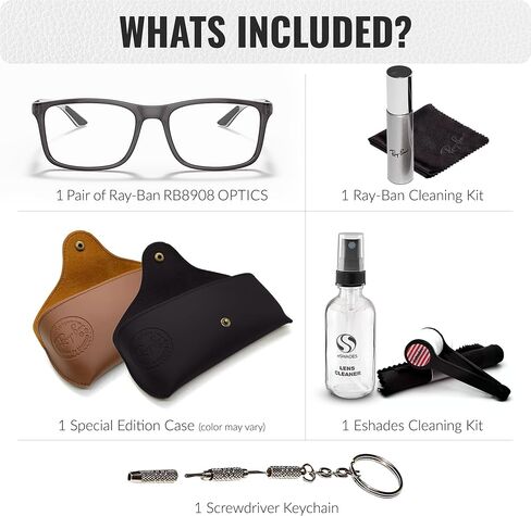نظارة Ray-Ban RB8908 من النايلون مستطيلة الشكل مع مجموعة النظارات الرسمية in Kuwait