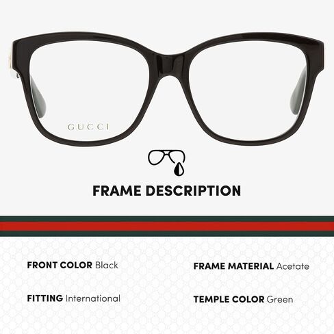 Gucci GG0038ON Designer Fashion Eyeglasses Stylish Square Frame Eyewear with Luxury eSHADES Kit - Embrace Sophistication and Elegance in Kuwait