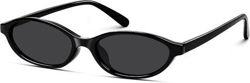 Retro Oval Sunglasses for Women Trendy Narrow Cat Eye Sunglasses Chic 90s Y2K Sunnies UV400 Shades for Small Face in Kuwait