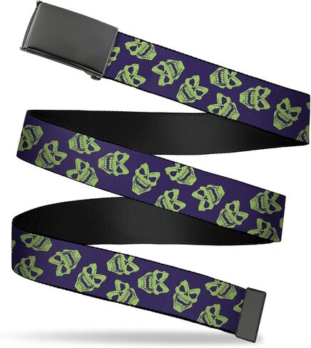 Adjustable Belt, Clamp Buckle, Cut-to-Fit, MOTU Skeletor Expressions Scattered Purple in Kuwait