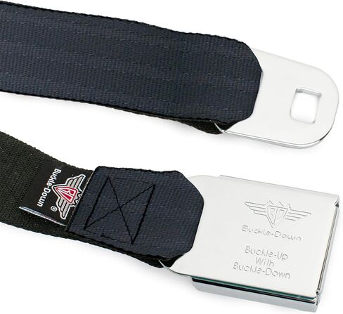 Buckle-Down Seatbelt Belt Reclaimed Black Panel, Mopar Blue, Adult XL (34"-52") in Kuwait