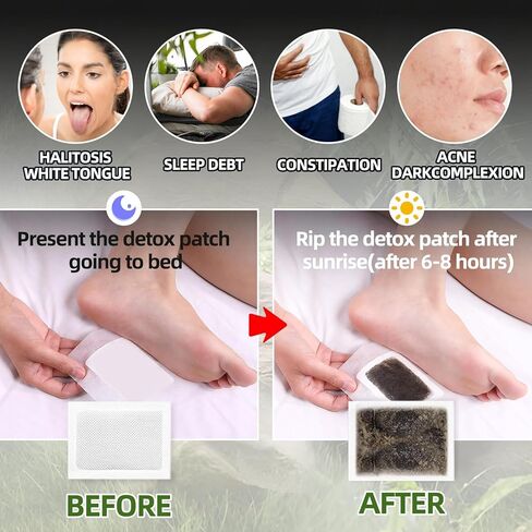 Foot Patches, Natural Ingredients Foot Care Patches with Bamboo Vinegar and Ginger Powder,Restful Sleep & Helps Remove Tension,Comfortable Adhesive & No Trace 20 Pack in Saudi Arabia