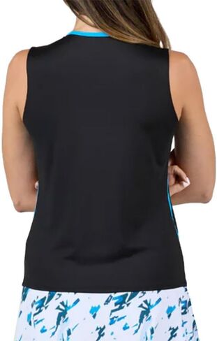 SOFIBELLA Ace Electric Blue 23 inch Womens Tennis Tank Top - Black/L in Kuwait