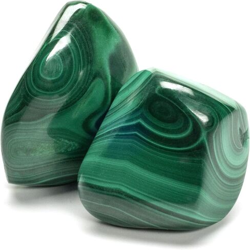 حزمة KALIFANO Tumbled Malachite - AAA+ كريستال ريكي من فئة المجوهرات يستخدم للحماية والتغيير الإيجابي - Piedras Caidas for Wicca/Healing (مملوكة للعائلة) in Kuwait
