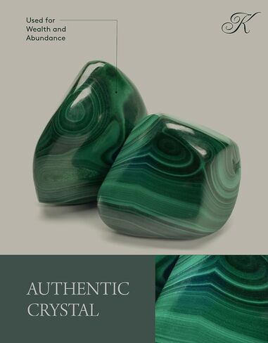 حزمة KALIFANO Tumbled Malachite - AAA+ كريستال ريكي من فئة المجوهرات يستخدم للحماية والتغيير الإيجابي - Piedras Caidas for Wicca/Healing (مملوكة للعائلة) in Kuwait
