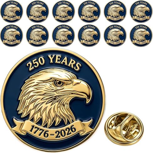 12/25/50/100 pieces United States 250th Anniversary Enamel Lapel Pins USA Patriot Collectible Accessories 250 Years Brooch Pin Of Freedom 1776-2026 For Independence Day on July 4th Badge Bulk in Saudi Arabia
