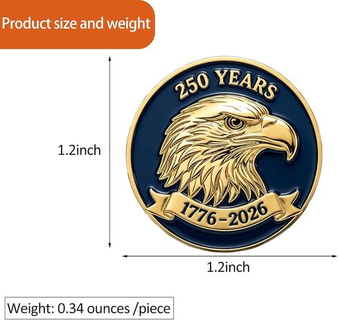12/25/50/100 pieces United States 250th Anniversary Enamel Lapel Pins USA Patriot Collectible Accessories 250 Years Brooch Pin Of Freedom 1776-2026 For Independence Day on July 4th Badge Bulk in Saudi Arabia