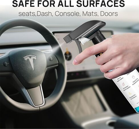 Interior Cleaner For Tesla, Stain Remover, Safe on Vegan Leather, Tesla Cleaning Products for Dash/Console/Door/Interior, Cleaning Kit for Tesla Model 3/Y/S/X accessories 2025 in Saudi Arabia