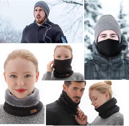 Fleece Neck Gaiter - Windproof Face Scarf for Men & Women, Winter Ski Protection in Kuwait