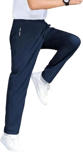 Boys Black Athletic Pants, Elastic Waist Quick Dry Straight Leg Pants for Kids Sports School in Kuwait