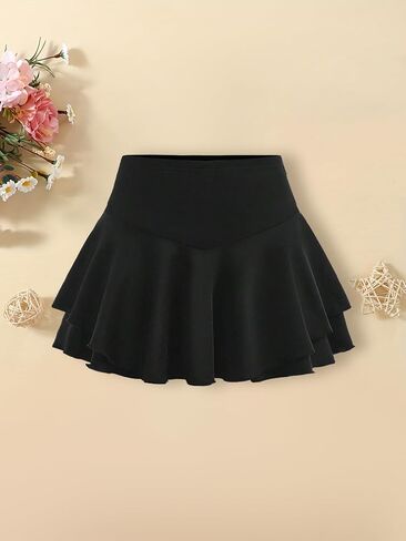 3 Pack Girls Skort Athletic Skirts for Tennis Golf High Waisted Skirt with Shorts Kid for 8-12Y in Saudi Arabia