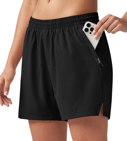 Willit Women's 5'' Hiking Athletic Shorts with Zipper Pockets Quick Dry for Running, Workout, Travel in Kuwait