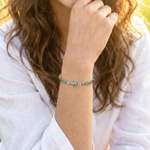 Sea Travel Bracelet Gift for Women, Sea Turtle Travel Gifts with Message Card, Lucky Good Luck Gifts for Friends Sweet Travel Companion for Traveler and Loved Ones in Saudi Arabia
