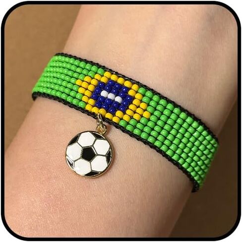 Lepida Soccer Ball Bracelet Football Beaded Bracelet for Women Men Sport Lover Player in Saudi Arabia