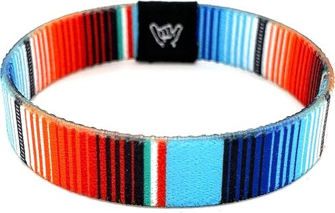 Hang Loose Bands - Southwestern Bracelet for Men, Women & Teens - Comfy Tribal Print and Boho - Western Style Reversible Wristband - Dae Break | Small: 6.5" (most common fitting size) in Saudi Arabia