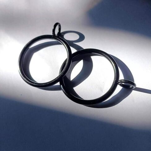 HEALLILY Metal Curtain Eyelet Rings for Drapery Hooks 38Mm Inner Diameter Black Metal Drapery Rings for Pleated Curtains for Bathroom 10pcs in Kuwait