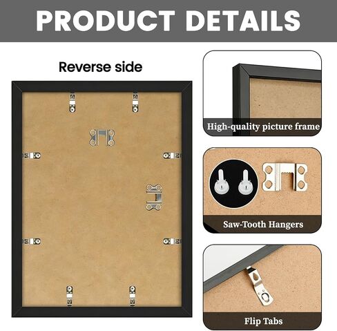 11 x 14 Inch Diploma Frame Certificate Degree Document Frame with High Definition Plexiglass, 8.5 x 11 Inchfor Wall and Tabletop, Black Double Mat, 2 Pack in Kuwait