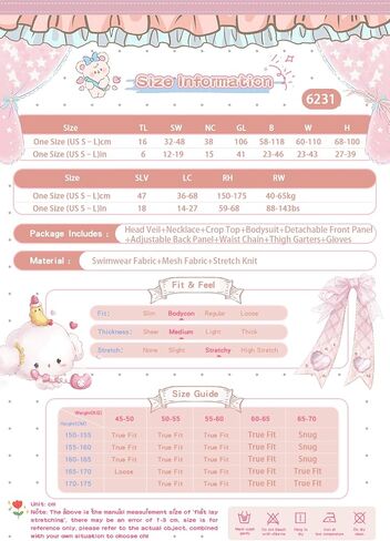 Sexy Nun Lingerie Set – 9-Piece Bodysuit with Veil, Necklace, Off-Shoulder Top, Open-Crotch Design, Waist Chain, Leg Rings & Gloves, One Size Fits Up to S-M, Please Refer to Size Chart in Kuwait