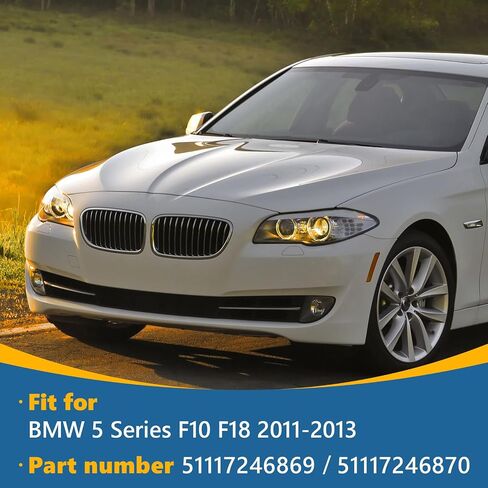 TOPUS Front Bumper Headlight Washer Nozzle Cover Cap for BMW 5 Series F10 F18 528i 535i 550i Sedan 2011 2012 2013 51117246869 51117246870 (Right Passenger Side) in Kuwait