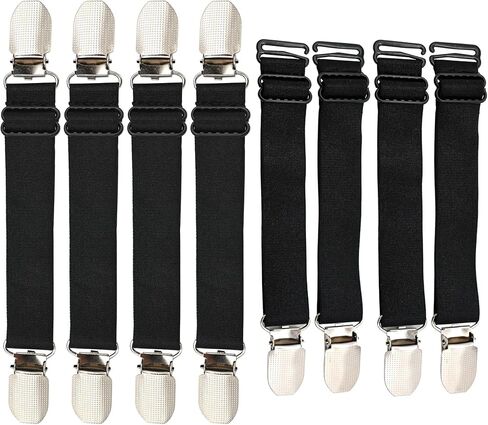 Adjustable Thigh High Stocking Garter Belt Shirt Stays Suspender Holder Straps with Non-Slip Clips for Socks Boots in Saudi Arabia