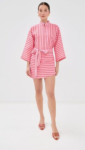 La Vie Style House Women's Pinstripe Mini Wrap Skirt in Saudi Arabia