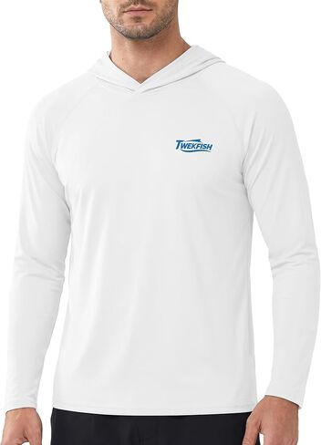 Men’s Hooded Sun Shirts Long Sleeve, UPF 50+ UV Protection Fishing Hoodie, Lightweight Shirt with Hood for Hiking in Saudi Arabia