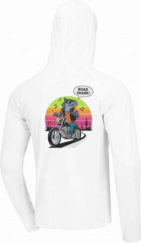Riverruns الصيد هوديي للرجال UPF 50 + الشمس هوديي قميص لصيد الأسماك مع غطاء محرك السيارة طفح الحرس طويلة الأكمام #1044 in Kuwait