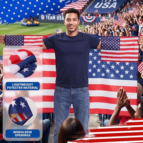American Flag Costume Cape, 4th of July Wearable with Sleeves Classic Flag, 250th Anniversary USA Costume in Saudi Arabia