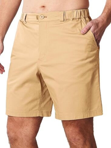 ALLZERO Men's Casual Shorts 9" Classic-Fit Golf Shorts for Men Cotton Elastic Waist Multi Pockets in Saudi Arabia