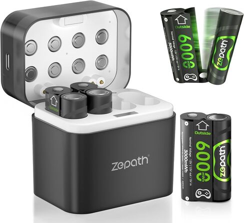 Lithium Batteries aa 8 Pack with Charger,2500mWh High Power Rechargeable aa Batteries Lithium,1.5V Rechargeable Li-ion Batteries aa for Blink Camera in Saudi Arabia