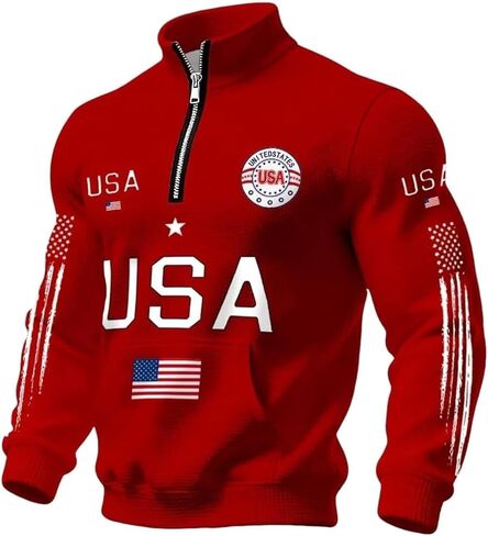 250 Anniversary USA Sweatshirt Men American Flag Sweatshirt Long Sleeve Waffle 1776-2026 250th Anniversary Shirt in Saudi Arabia