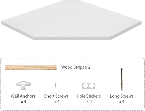 Large Floating Corner Wall Shelf with Cable Management, White MDF, Modern Home Decor, Book Display Storage in Saudi Arabia