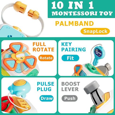 Montessori Sensory Toys for Toddlers 2-3,Busy Cube Toys for 2 Year Old Boy Grils,Educational Puzzle Toys 18+ Month, Learning Toys for Toddlers 2-3 yers Old in Kuwait