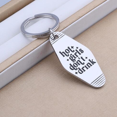 ENSIANTH Don’t Drink keychain Sober Club-Sober Girl Recovery Gift Alcohol Free Living-Alcoholics Anonymous Gift in Kuwait
