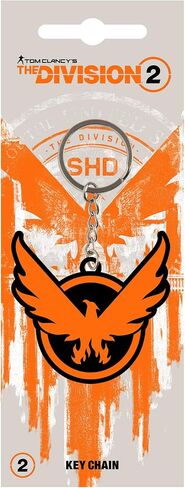 JINX Tom Clancy's The Division 2 On the Move Rubber Key Chain, Orange, 1.85" Tall in Kuwait
