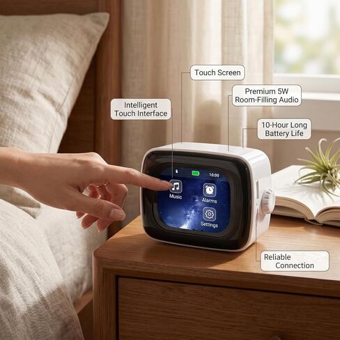 Touchscreen Bluetooth Speaker, 2.01 Inch HD Display with Calendar Calculator Alarm Clock Real Time Weather Forecast, for MP3 Player in Kuwait