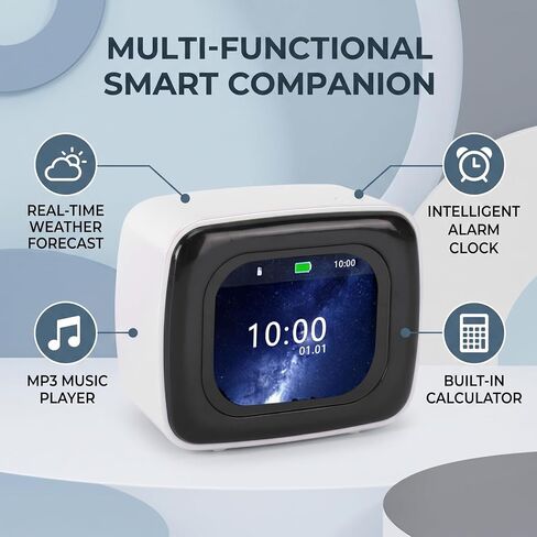 Touchscreen Bluetooth Speaker, 2.01 Inch HD Display with Calendar Calculator Alarm Clock Real Time Weather Forecast, for MP3 Player in Kuwait
