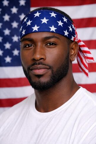 USA Bandana | USA Headband | US Headwear | 4th of July Bandana | Patriotic Headband | American Flag Bandanas | US Headscarf | American Head Scarf | Red, White, Blue | Adjustable Size | 40" in Kuwait
