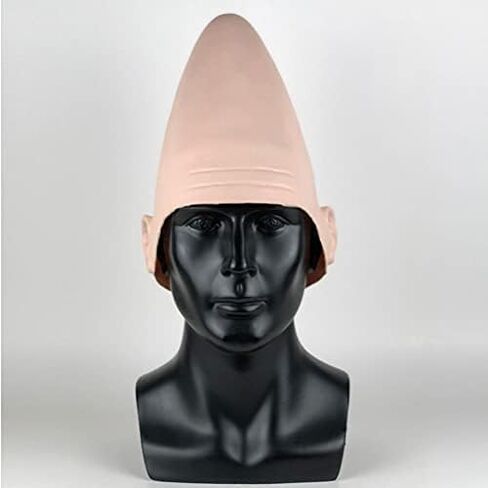 Alien Latex Helmet, Conical Full Head Cover Adjustable Size Cosplay Headgear Breathable Latex Mask for Adults Teens Halloween Christmas Carnival Party Stage Dress Up Festival Costume Prop in Kuwait