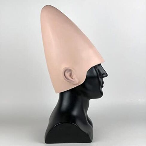 Alien Latex Helmet, Conical Full Head Cover Adjustable Size Cosplay Headgear Breathable Latex Mask for Adults Teens Halloween Christmas Carnival Party Stage Dress Up Festival Costume Prop in Kuwait