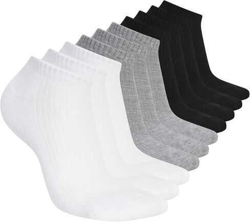 Skechers Women's 10-pack Half Terry Classic Low Cut Socks, Comfort-fit & Cushioned Footbed in Kuwait