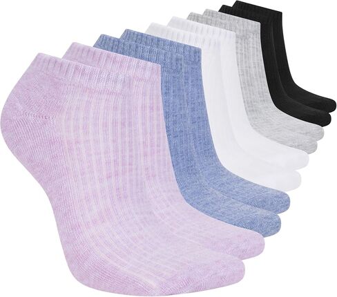 Skechers Women's 10-pack Half Terry Classic Low Cut Socks, Comfort-fit & Cushioned Footbed in Kuwait